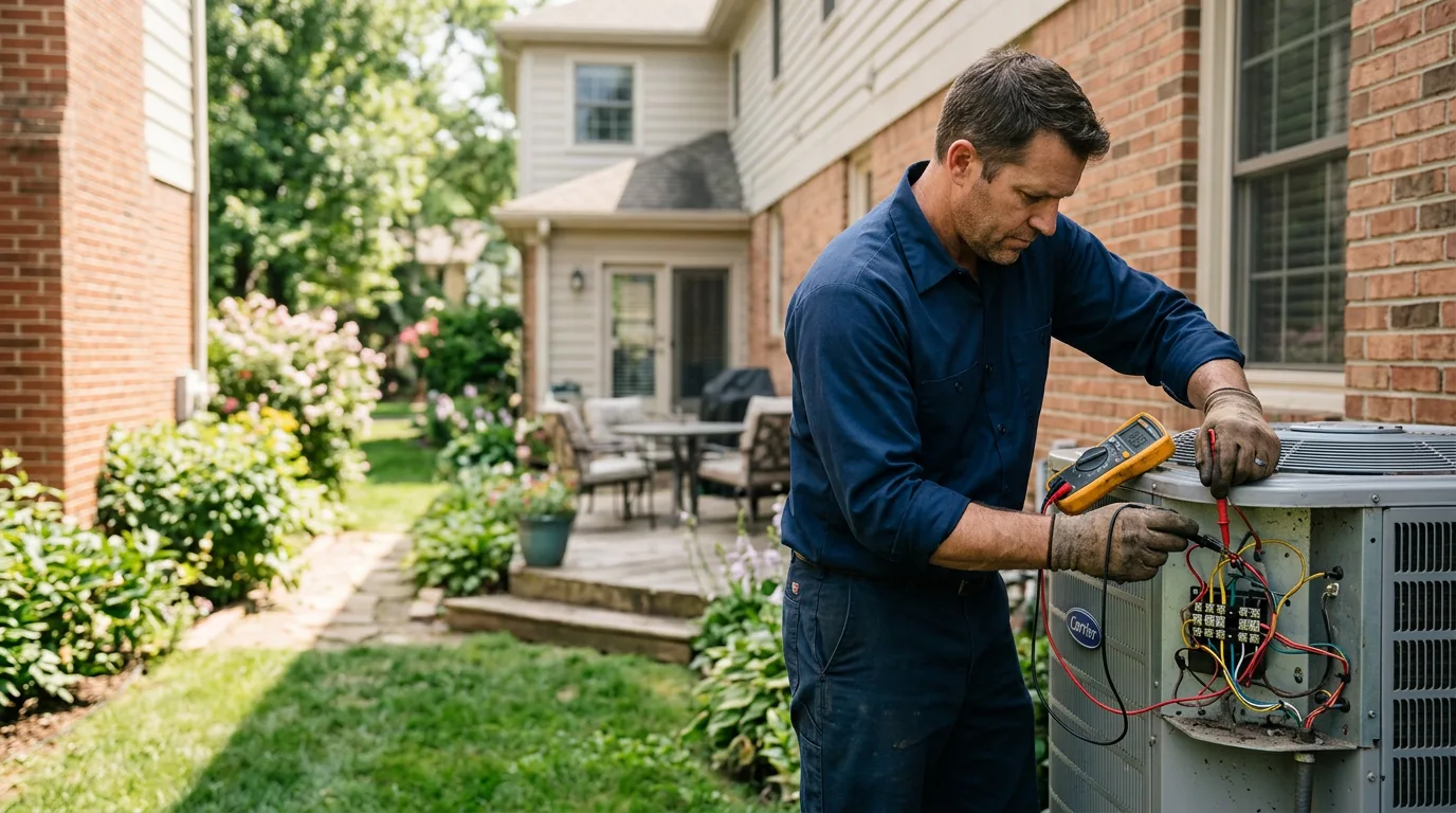 HVAC technician working near Gardner, IL
